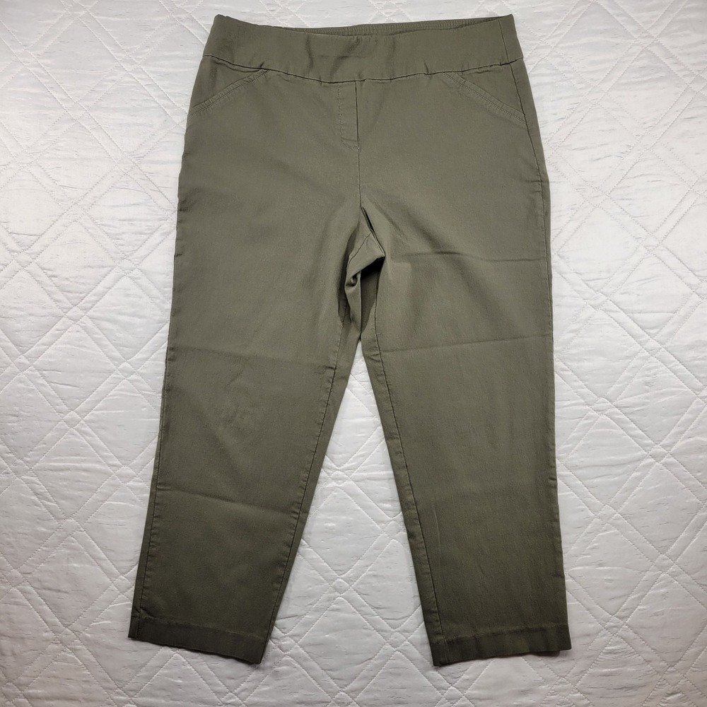 alfred dunner green pull on dress pants size 16
